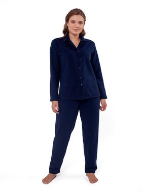PIJAMA LONGO FEMININO PODIUN 225157 MICROSOFT ABERTO COM GOLA T. P/GG