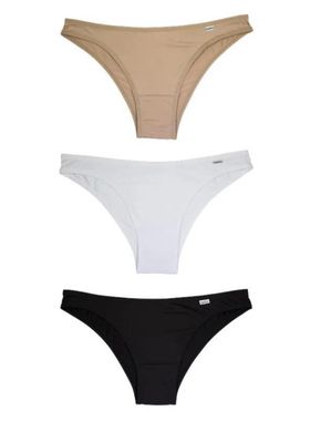 Kit/3 Calcinha Tanga DelRio 52509 Feminina Microfibra T. P/GG