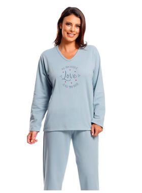 Pijama Manga Longa Paulienne 232.69 Feminino Moletinho Algodão T. 42/48