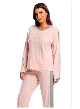 Pijama Manga Longa Paulienne 504.69 Feminino Com Bolso Viscolycra T. 42/50