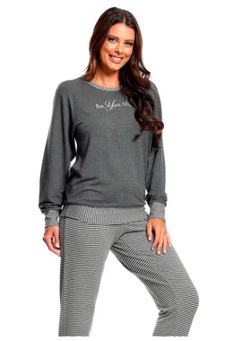 Pijama Manga Longa Paulienne 519.69 Feminino Com Punho Moletinho T. 42/48