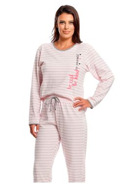 Pijama Manga Longa Paulienne 527.69 Feminino Estampado Algodão T. 42/48