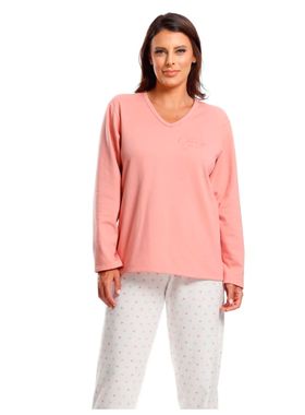 Pijama Manga Longa Paulienne 535.69 Feminino Moletinho T. 42/54
