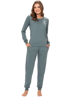 Pijama Longo Podiun 235147 Feminino Com Bolso Moletinho T. P/GG