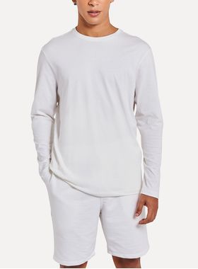 Camiseta Manga Longa Simples Reserva 63685 Masculina Gola Careca T.P/3G