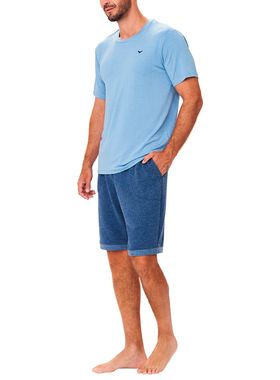 Pijama Curto Podiun 248031 Masculino Moletinho E Viscolycra T. P/GG