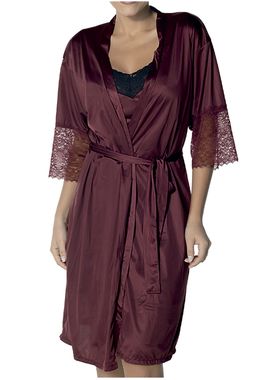 Robe Transpassado Paulienne 031005 Nupcial Renda e Microfibra T. A(P/M) B(GR/EG)