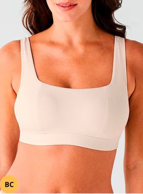 Sutiã Sutop Estruturado Liz 51421 Sport Deluxe Canelado C/ Bojo Poliamida Taça BC T. 42/48