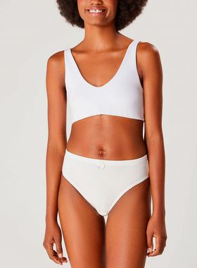 Kit/03 Calcinha Alta Hering 77E9 Ribana Algodão T. P/XXG