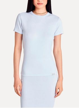 Camiseta Manga Curta Simples Reserva 81129 Feminina Ribana Viscose (90097, 86536) T. P/3G