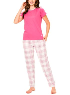 Pijama Longo Podiun 245135 Feminino Xadrez Algodão T. P/XG
