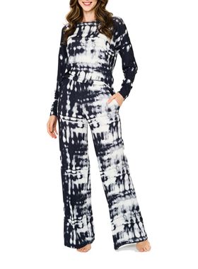 Pijama Pantalona Podiun 245109 Feminino Tie Die Rock Viscolycra T. P/GG