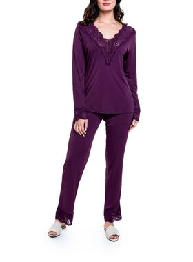 Pijama Longo Paulienne 576.72 Feminino Renda e Liganete T. 42/48
