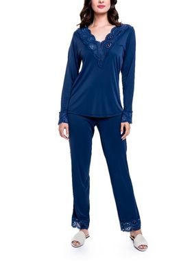 Pijama Longo Paulienne 576.72 Feminino Renda e Liganete T. 42/48