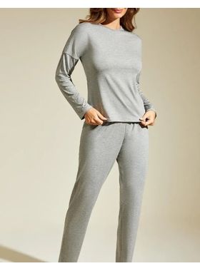 Pijama Manga Longa Recco 16937 Feminino Renda Viscose T. 42/48