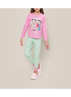 Pijama Longo Turma Da Mônica 24.04.0069 Infantil Estampas Algodão T. 04/08