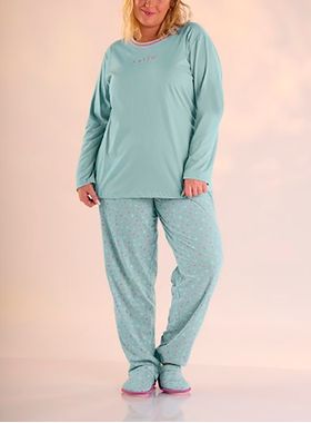 Pijama Longo Pzama 090200 Feminino Algodão T. 52/58