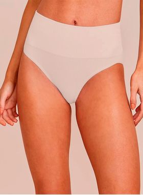 Calcinha Clássica Hope S33110 Cintura Alta Canelada Microfibra T. P/EG