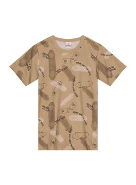 Camiseta Manga Curta Brandili 36502 Infantil Estampada Algodão. T. 04/10