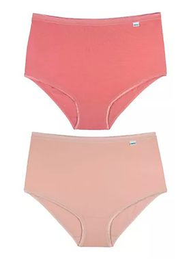 Kit/2 Calcinha Alta DelRio 503121 Fio Brilhante Modal T. P/GG