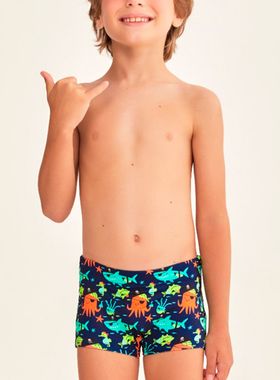 Sunga Boxer Pingo de Alegria 11116P Infantil Marinheiro Pirata Poliéster T. 04/10