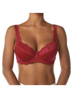 Sutiã Demillus 065104 Iridien Com Aro e Bojo Renda e Microfibra Taça B (Novo 065204) T. 44/54