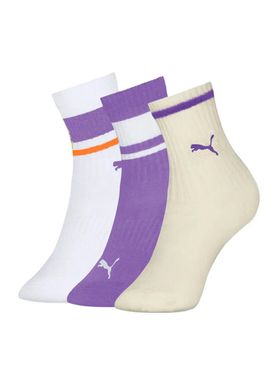 Kit/3 Meia Cano Longo Puma 2730.001 Infantil Algodão T. 25/28 29/34