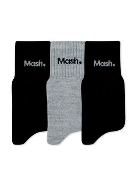 Kit/3 Meia Cano Curto Mash 202.05 Esportiva Algodão T. 34/38 39/43
