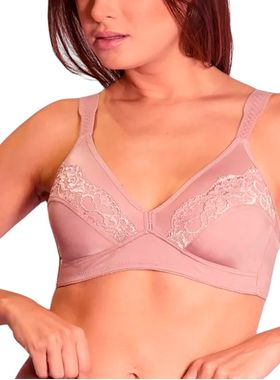 Sutiã Sustentação Duloren 111204 Linea Sensualite Sem Bojo Sem Aro Renda Microfibra T. 44/52