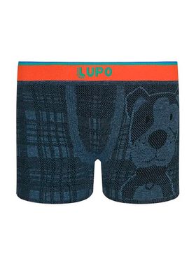 Cueca Boxer Infantil Lupo 00137-030 Sem Costura Estampada Microfibra T. PP/M