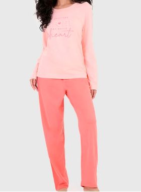 Pijama Longo Malwee 1000126832 Feminino Estampas Algodão T. P/GG