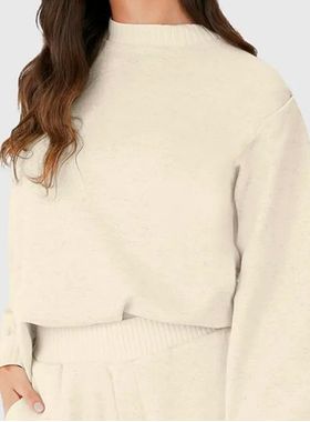 Blusão Malwee 1000127506 Feminino Gola Alta Moletom Linho T. P/XGG