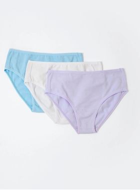 Kit/3 Calcinha Hering 576X  Infantil Ribana Algodão T. 04/12