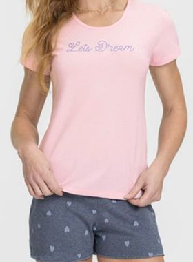 Short Doll Mensageira Da Paz 033442 Feminino Corações Ribana T. M/GG