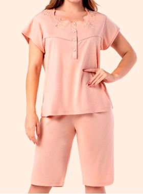 Bermudoll Samara 2885 Feminino Bordado Meia Malha T. M/GG