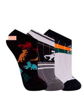 Kit/3 Meia Cano Curto Trifil T5006K Infantil Desenhada Algodão T. 24/29 30/35