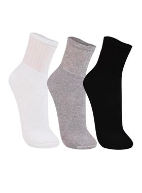 Kit/3 Meia Cano Médio Trifil T08721 Unissex Esportiva Algodão T. 31/34 35/38 39/43