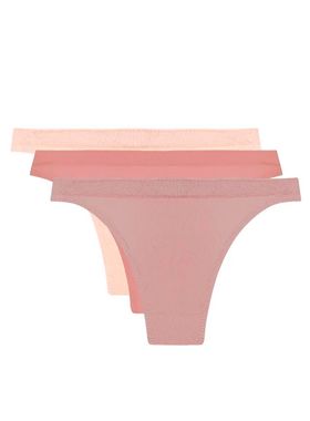 Kit/3 Calcinha Tanga Trifil C04403 Sem Costura Microfibra T. P/1XG
