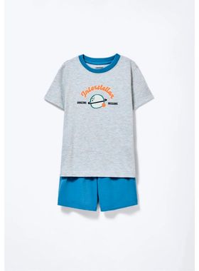 Pijama Curto Hering 56DX Infantil Estampado Meia Malha T. 04/10