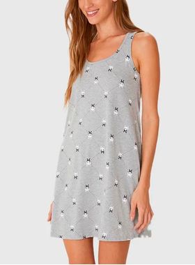 Camisola Curta Malwee 1000130655 Feminina Regata Estampada Algodão T. P/XGG