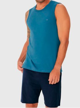 Pijama Curto Malwee 1000130139 Masculino Regata Malha Algodão T. P/XGG