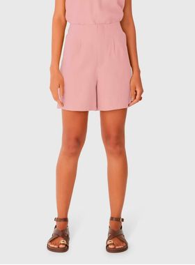 Shorts Alfaiataria Malwee 1000129576 Feminino Com Pregas Viscose T. M/G