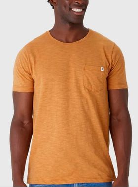 Camiseta Manga Curta Malwee 1000129615 Masculina Malha Rajada Algodão T. P/GG