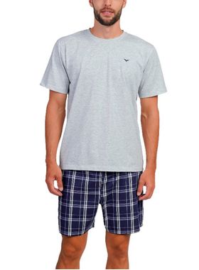 Pijama Curto Podiun 268035 Masculino Xadrez Algodão T. M/GG