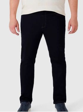 Calça Reta Jeans Malwee 1000129467 Masculina Plus Size Stretch T. 48/54