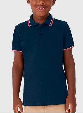 Camisa Polo Malwee 1000133914 Infantil Com Bordado Piquet Premium T. 04/12