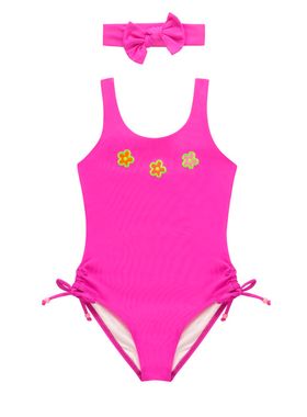 Maiô Regata Pingo de Alegria PG33 Infantil Bordado e Acessório Proteção UV50+ Poliéster T. 04/10