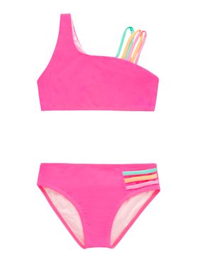 Conjunto Biquíni Pingo de Alegria PG37 Infantil Cropped e Calcinha Proteção Solar UV50+ Poliéster T. 04/10