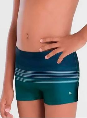 Sunga Boxer Mash 310.91 Infantil Estampa Listrada FPS 50 Poliéster T. P/GG