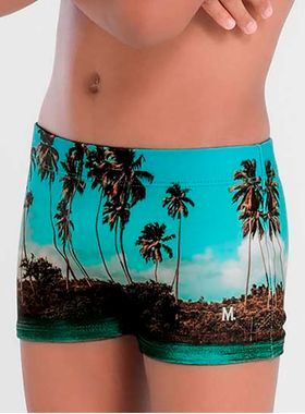 Sunga Boxer Mash 310.94 Infantil Estampa Paisagem FPS 50 Poliéster T. P/GG